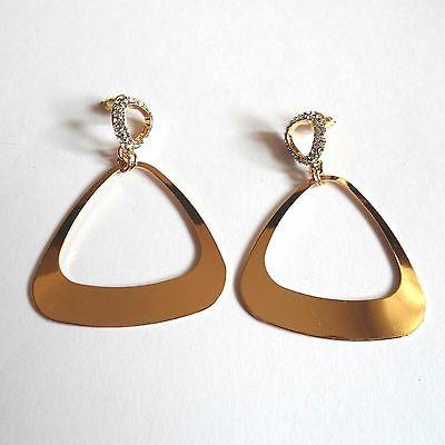 orecchini donna pendenti triangolo colore oro con