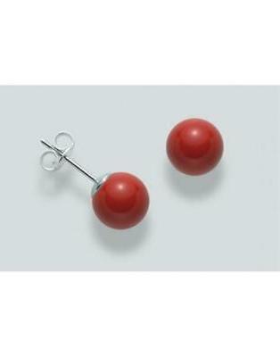 orecchini donna per2324 argento rosso