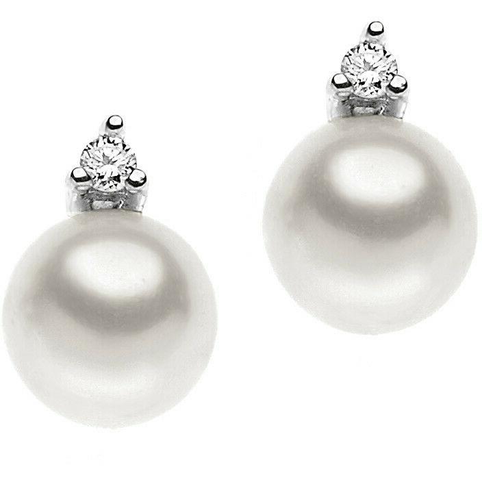 orecchini donna perle in oro bianco 18kt