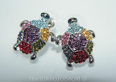 orecchini donna perno farfallina lam argento tartaruga