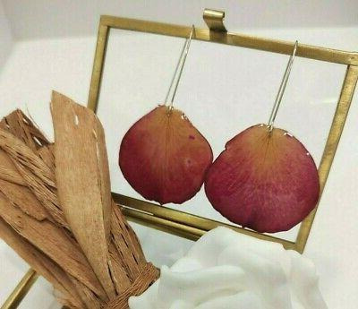 orecchini donna petali di rosa rossa fiori