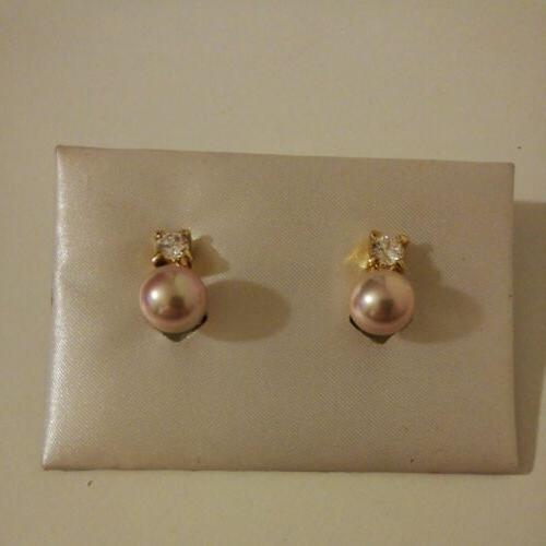 orecchini donna piccole perle brillantino clips classic