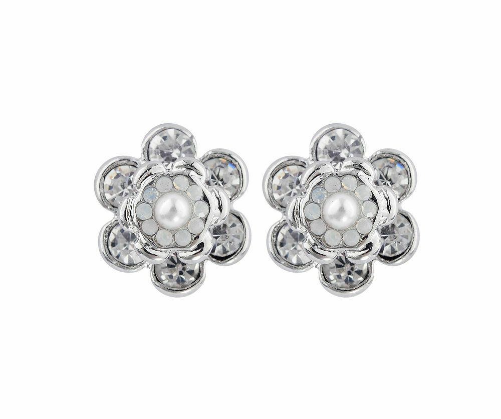 orecchini donna pietre dure fiore strass swarovski