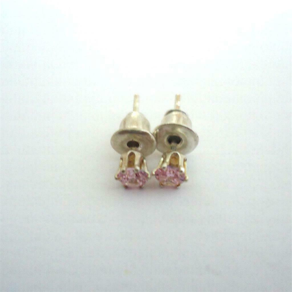 orecchini donna punto luce colore argento rosa