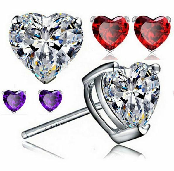 orecchini donna punto luce pendenti lunghi cuore