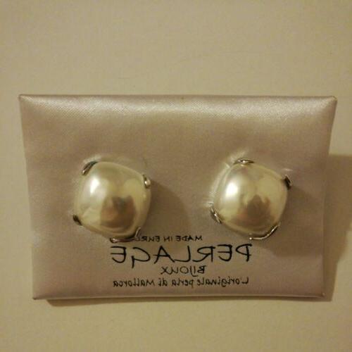 orecchini donna quadrati perle madreperla classic chic