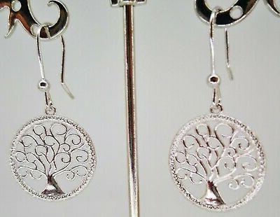 orecchini donna ragazza argento 925 pendenti albero