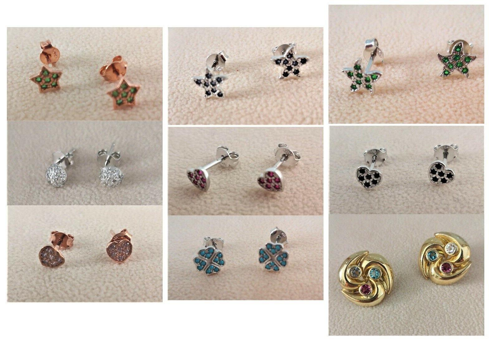 orecchini donna ragazza argento stella cuore luna