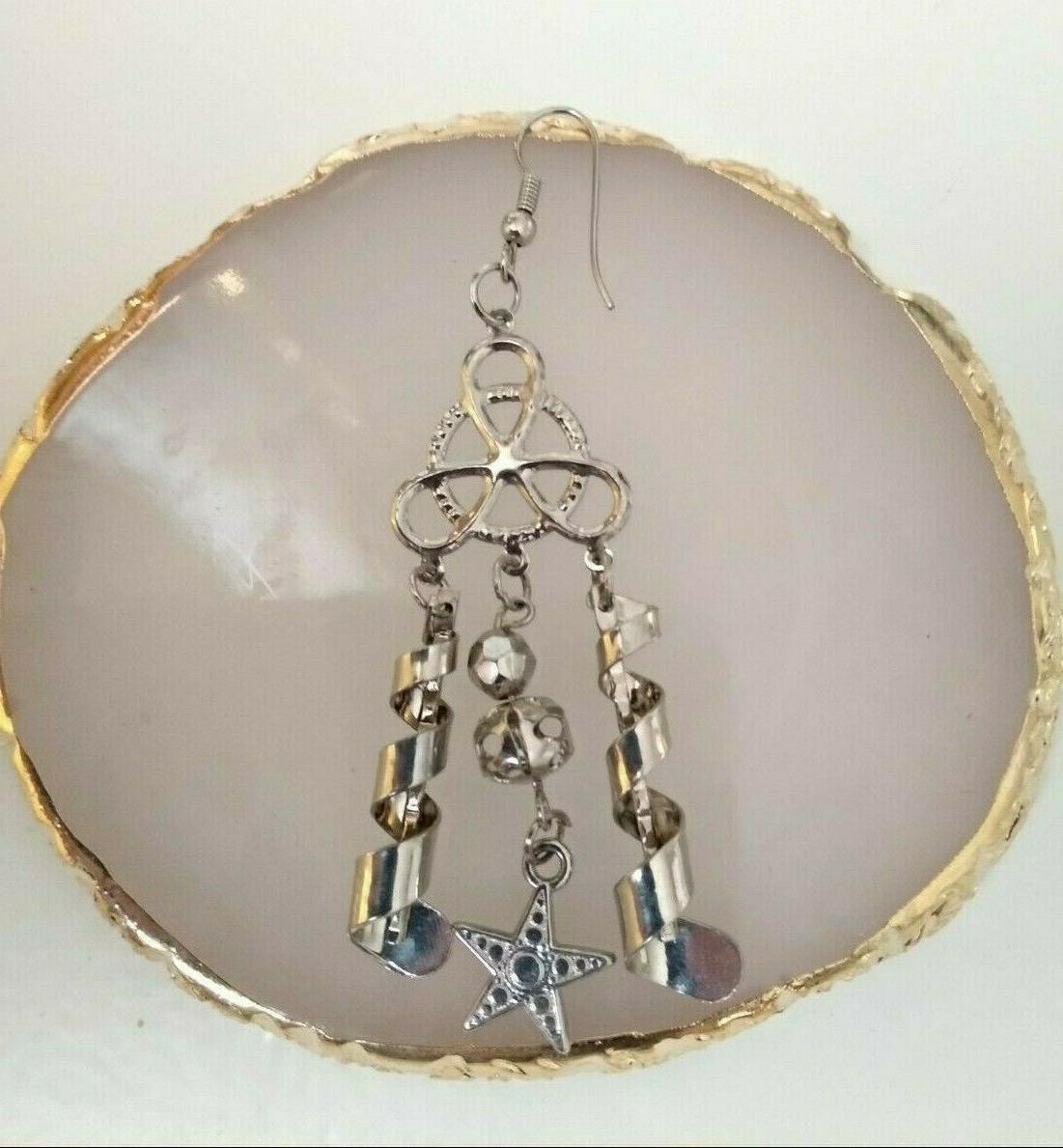 orecchini donna ragazza in acciaio pendenti a