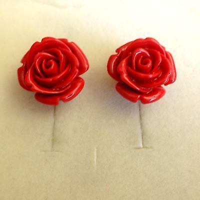 orecchini donna retro acciaio lobo rosa di