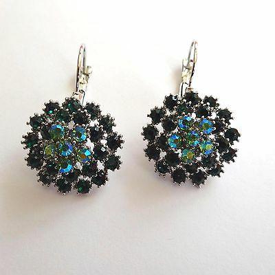 orecchini donna retro pendenti fiore colore argento