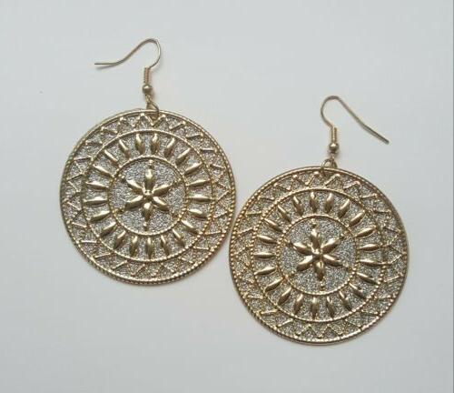 orecchini donna rotondi dorati e glitter argento