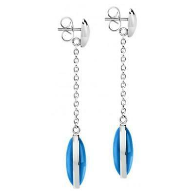 orecchini donna salz21 acciaio blu occhi di