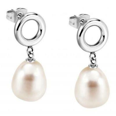 orecchini donna sari11 acciaio acciaio perla