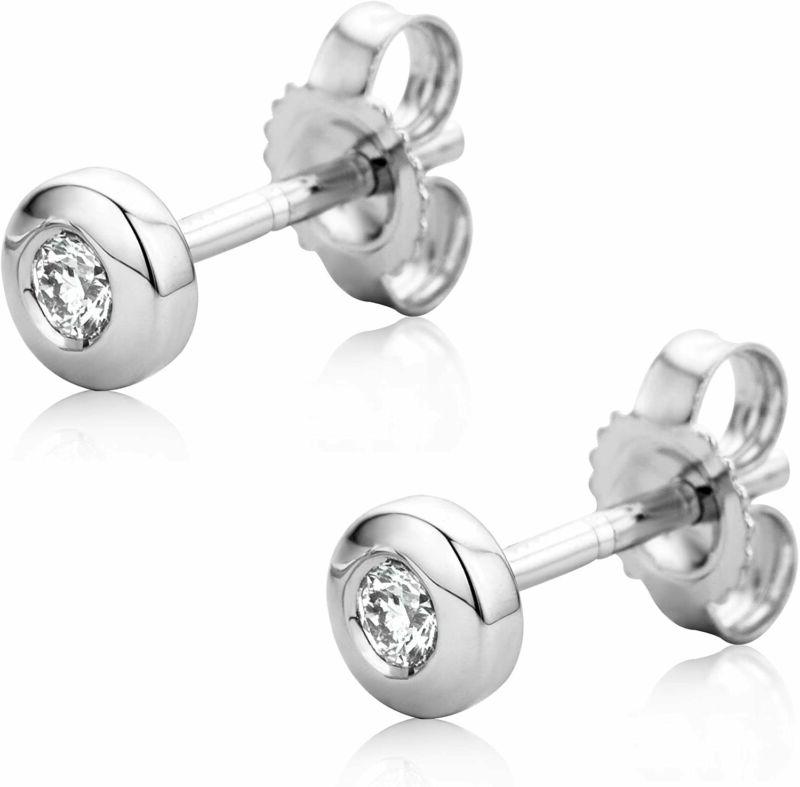 orecchini donna solitario piccoli a lobo in