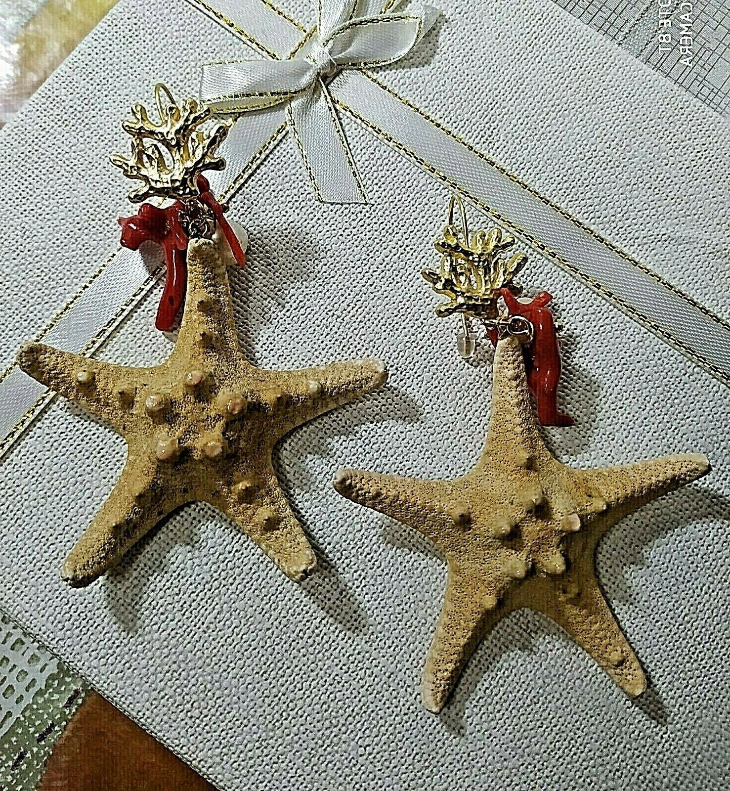 orecchini donna stelle marine naturali