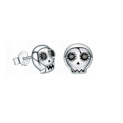 orecchini donna teschio scheletro argento 925