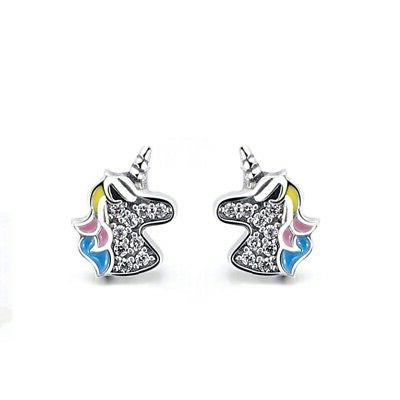 orecchini donna unicorno ornata da cristallo by
