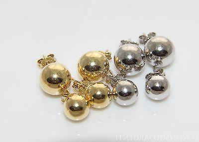 orecchini donna uomo argento 925 sfera pallina