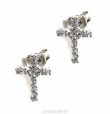 orecchini donna uomo argento 925 zircone bianco