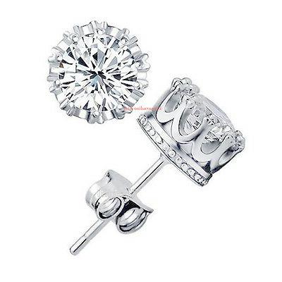 orecchini donna uomo cristallo zircone strass 9mm