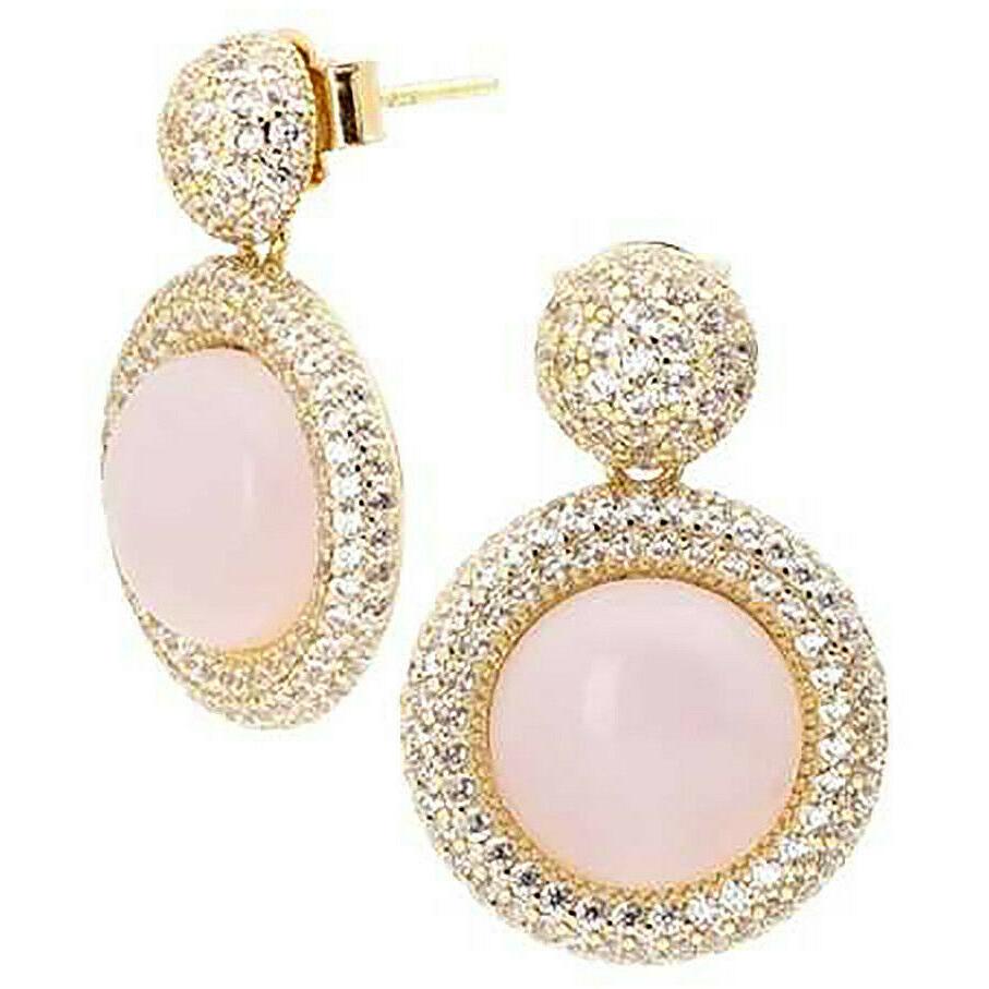 orecchini dorati donna cristallo rosa chiaro xor489d