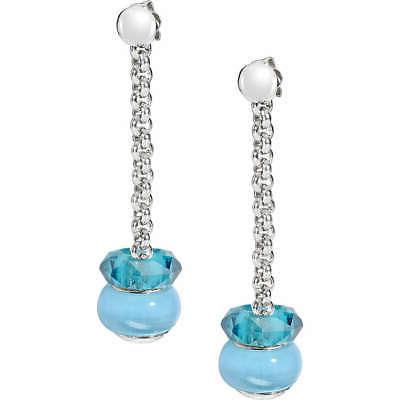 orecchini drops in acciaio con cristalli scz414