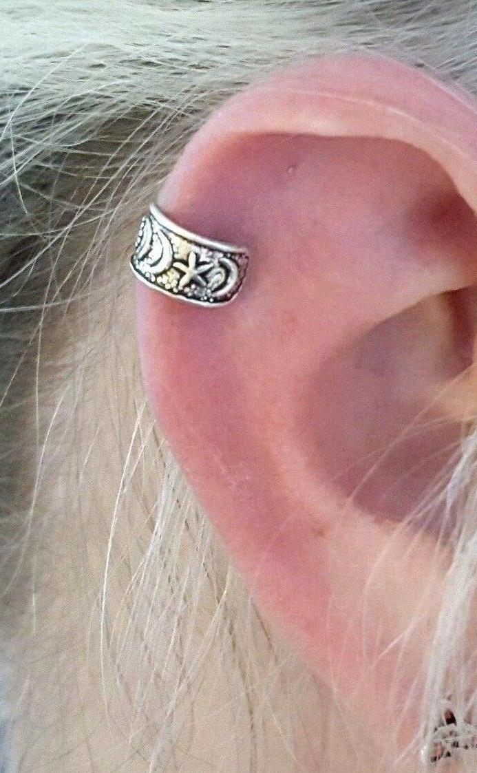 orecchini ear cuff lune stars orecchino 925
