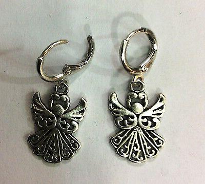 orecchini earrings uomo donna cerchi ciondolo angelo