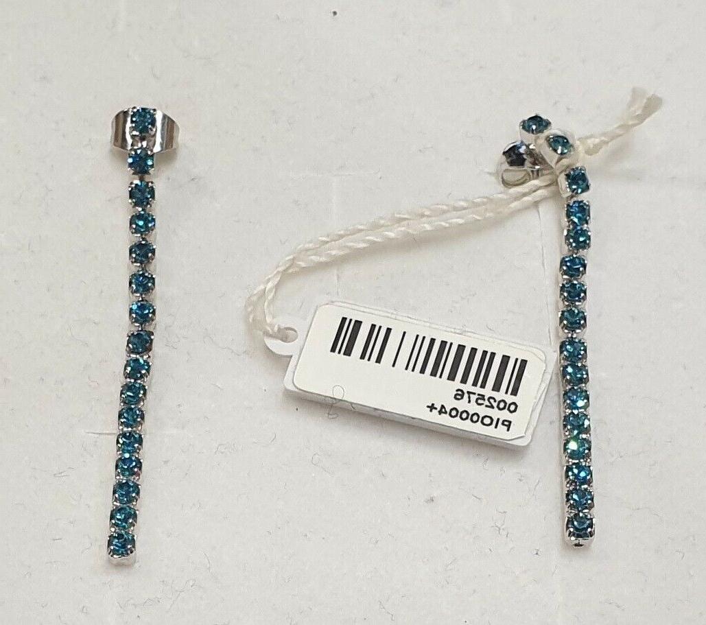 orecchini eleganti pendenti filo tennis con swarovski