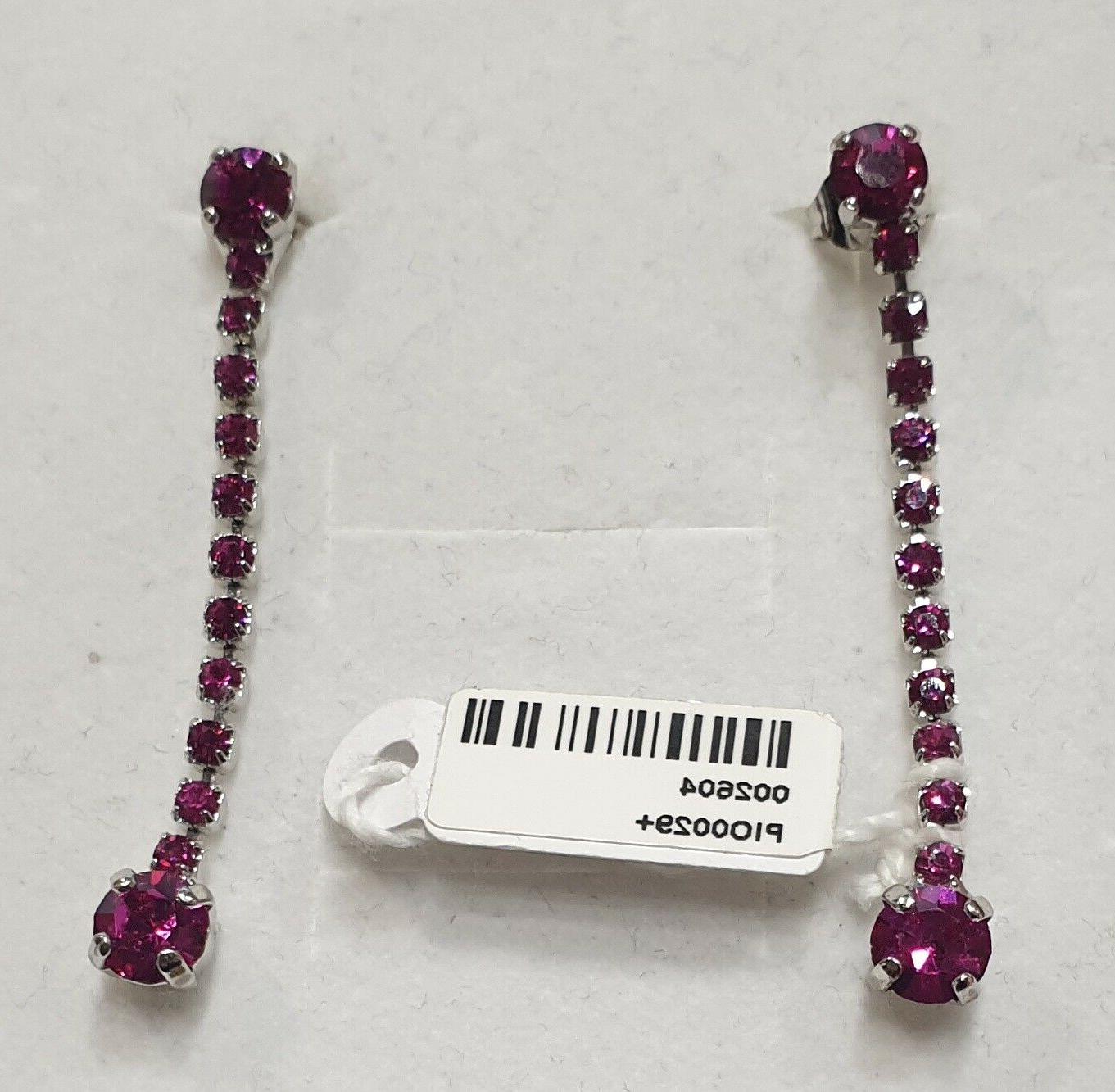 orecchini eleganti pendenti filo tennis swarovski originali