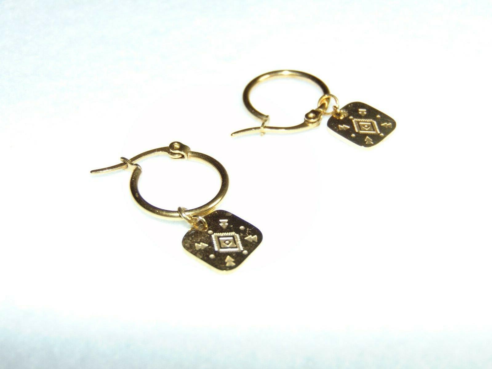 orecchini etnici in acciaio inox color oro