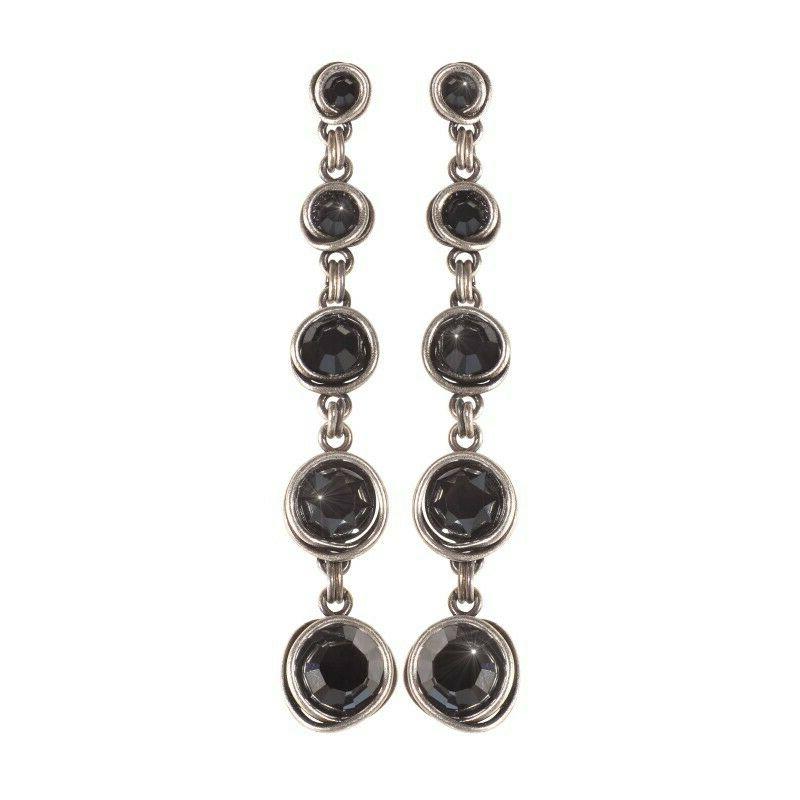 orecchini eurowire orecchini pendenti sparkle twist nera