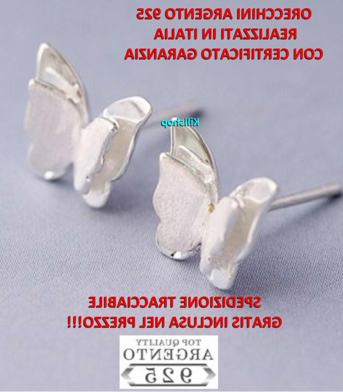 orecchini farfalla in argento 925 percent donna