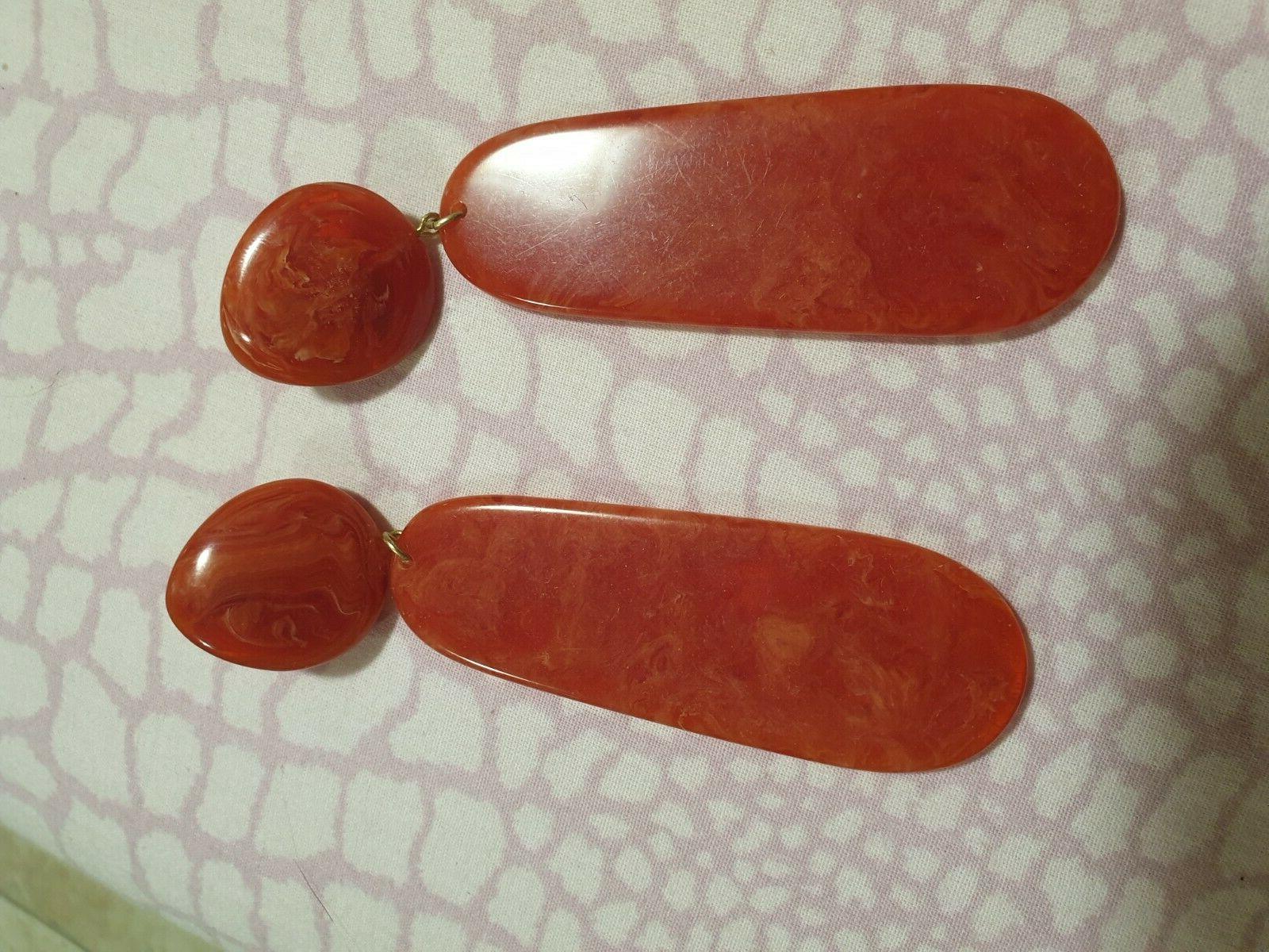 orecchini fashion collection tartaruga rosso pendente lungo