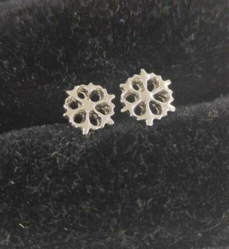 orecchini fiocco di neve argentati