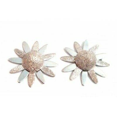 orecchini fiore margherita in oro bianco 18