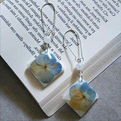 orecchini fiori veri donna ortensia pendenti donna