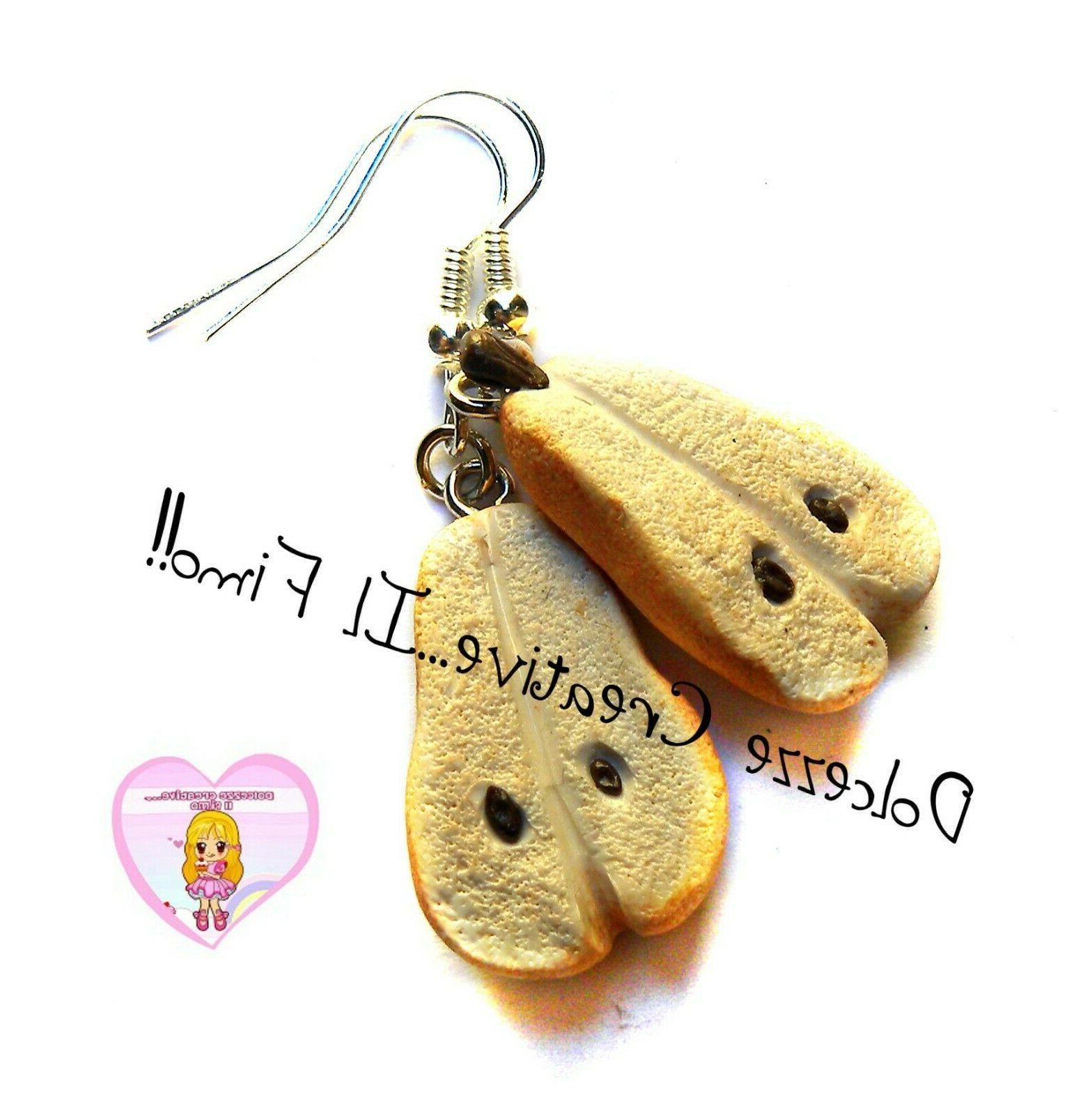 orecchini frutta pera miniature kawaii idea regalo