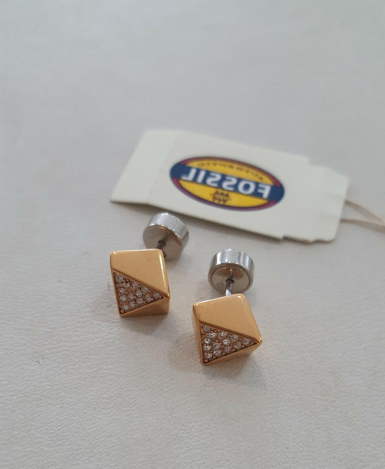 orecchini geometrici rose donna fossil gioielli jewels