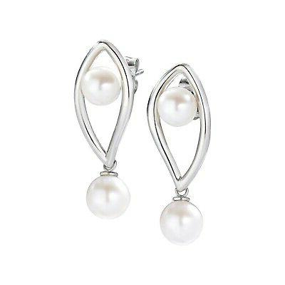 orecchini gioielli perla foglie