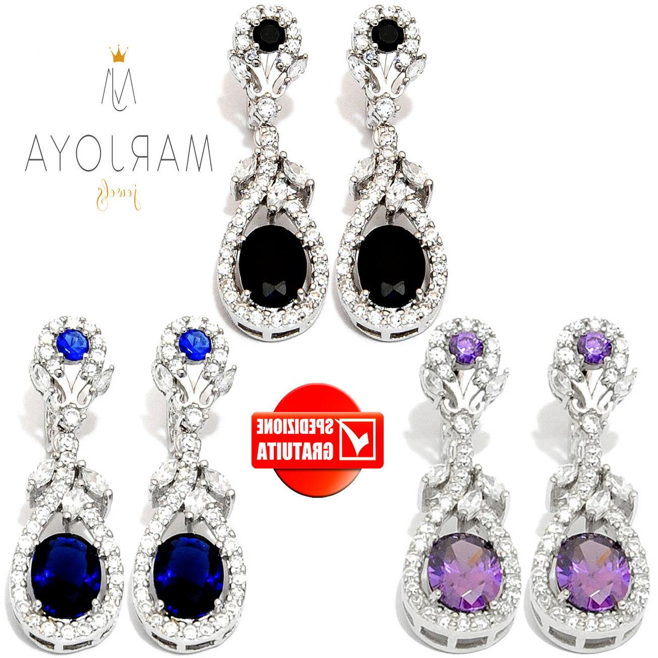 orecchini goccia pendenti in argento 925 rodiato