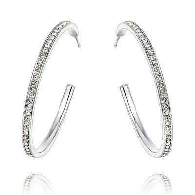 orecchini grandi creoli ornata da cristallo by