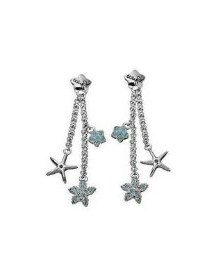 orecchini guess in acciaio pendenti con piccole