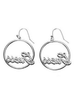 orecchini guess in ottone pendenti con cerchio