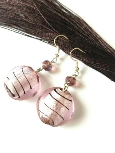 orecchini hand made donna pendenti unico vetro