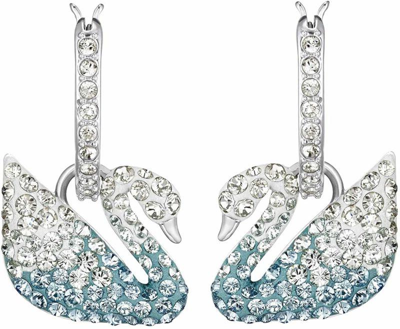 orecchini iconic swan multicolore placcatura rodio