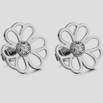 orecchini ikebana modello fiore con swarovsky bke23