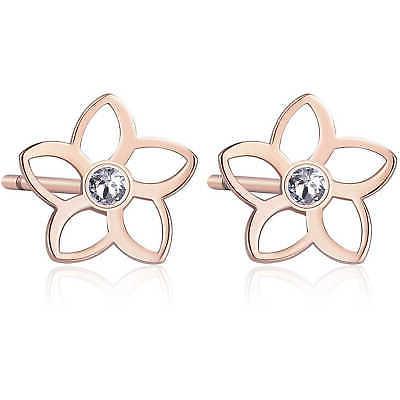 orecchini ikebana modello fiore rose con swarovsky