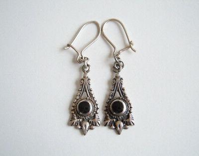 orecchini in 925 argento sterling con nero